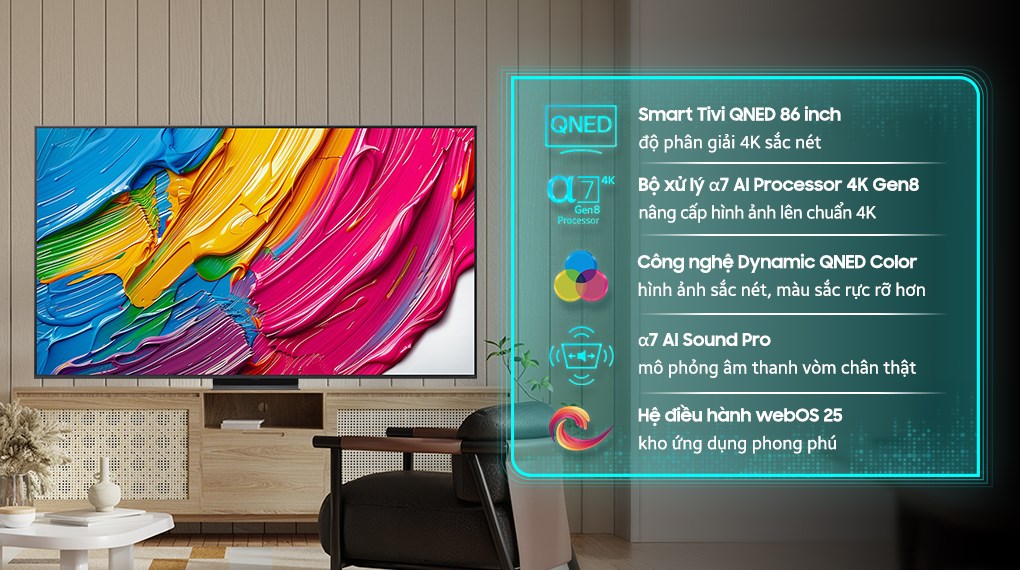 Smart Tivi QNED LG AI 4K 86 inch 86QNED81ASA