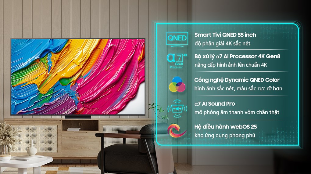 Smart Tivi QNED LG AI 4K 55 inch 55QNED81ASA