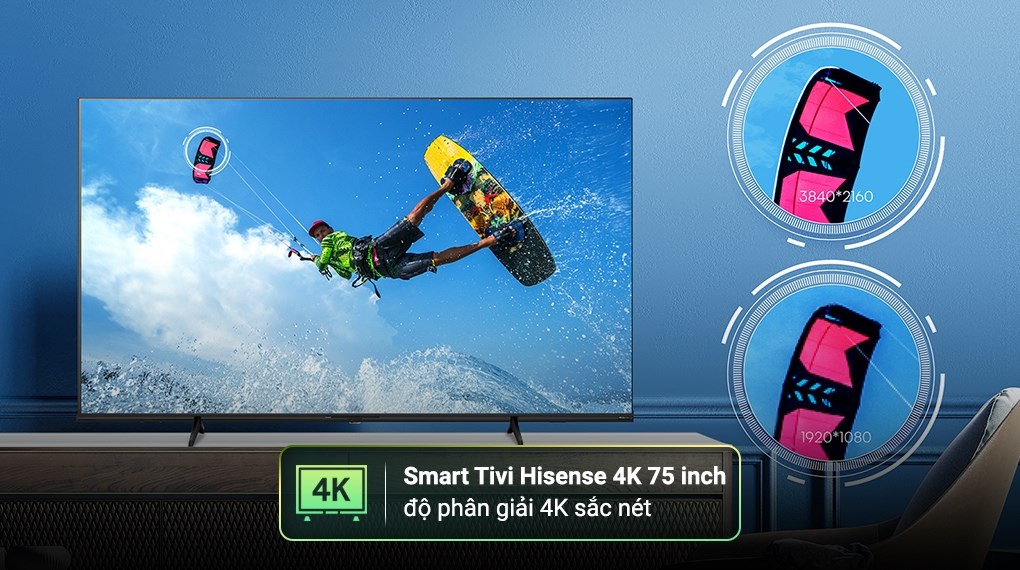 Smart Tivi Hisense 4K 75 inch 75A6Q