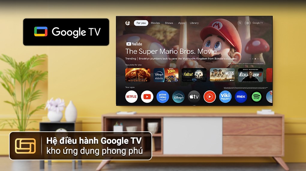 Google Tivi Mini LED Sony AI 4K 55 inch K-55XR50