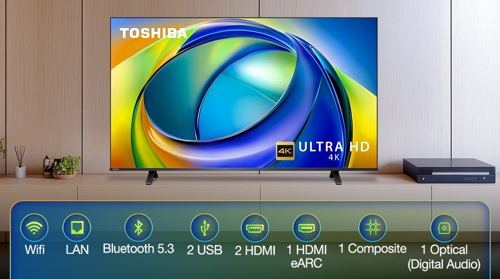 Smart Tivi Toshiba AI 4K 55 inch 55C350RP