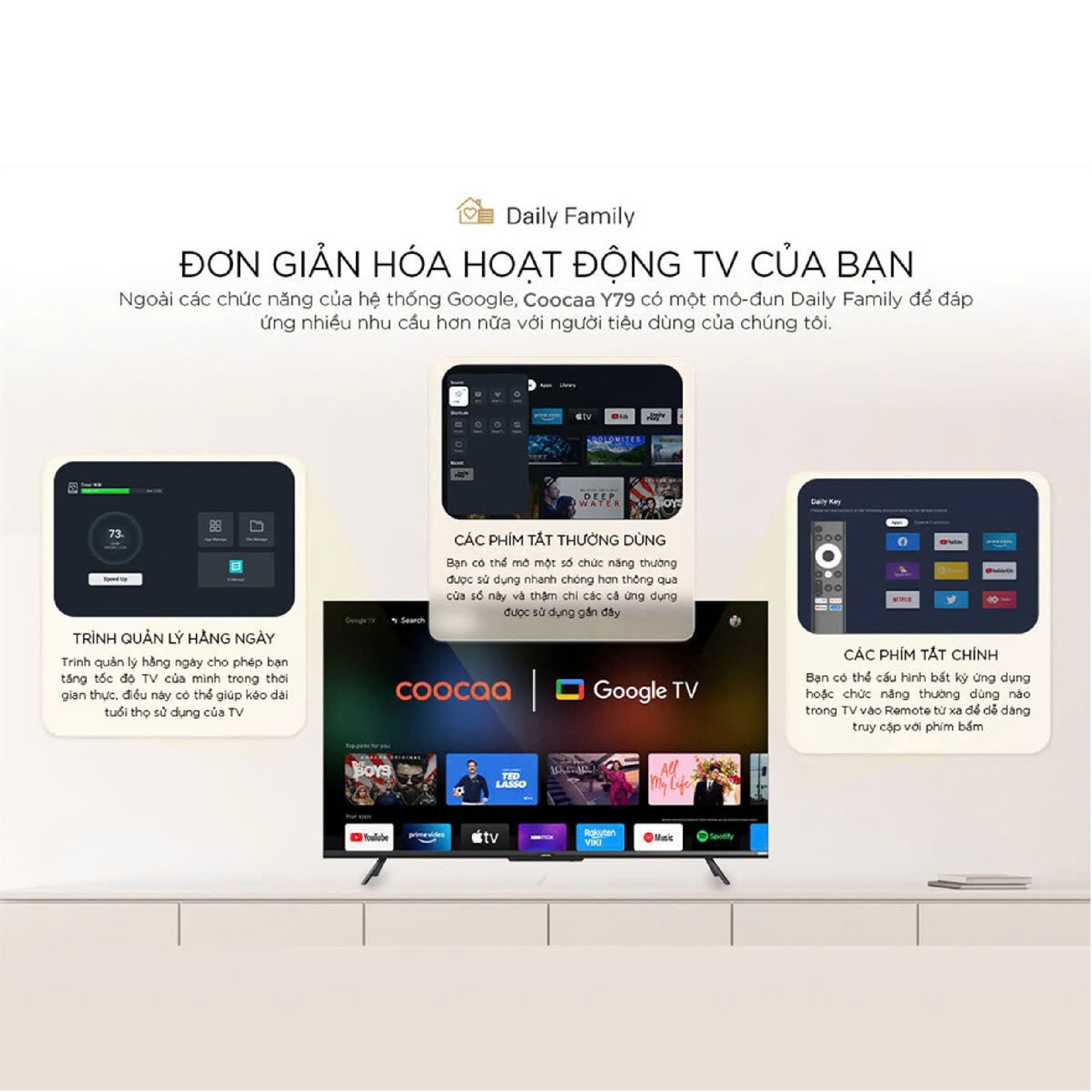 Google Tivi Coocaa 4K 60 inch 60Y79