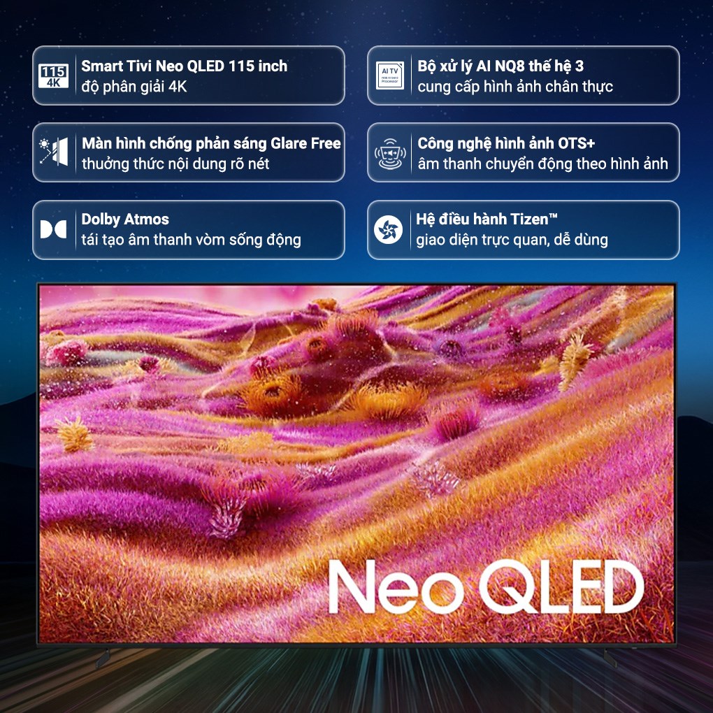 Smart Tivi Neo QLED Samsung AI 4K 115 inch QA115QN90F