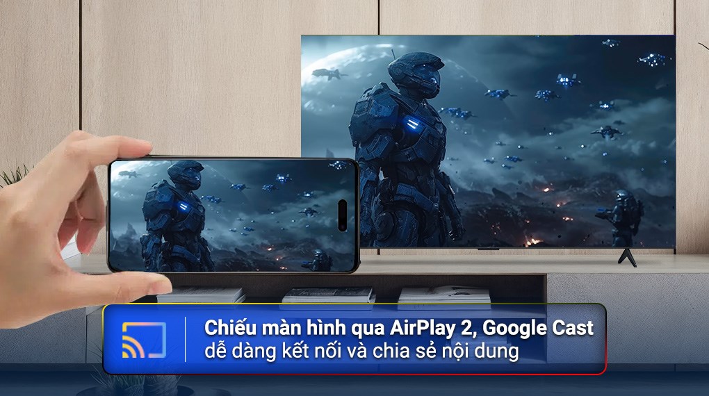 Google Tivi QLED TCL 4K 50 inch 50P7L