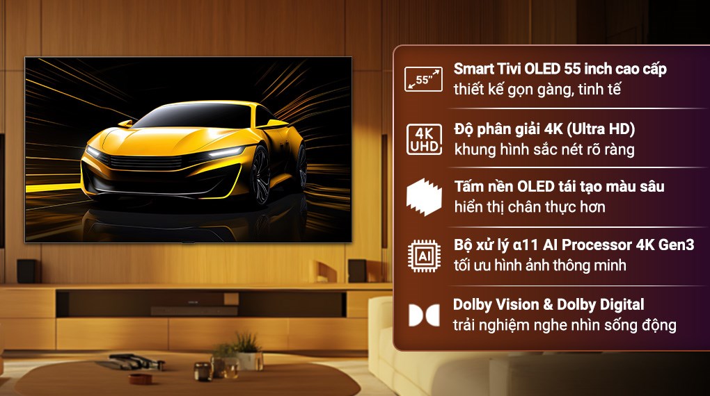 Smart Tivi OLED LG AI 4K 55 inch OLED55G6PSA
