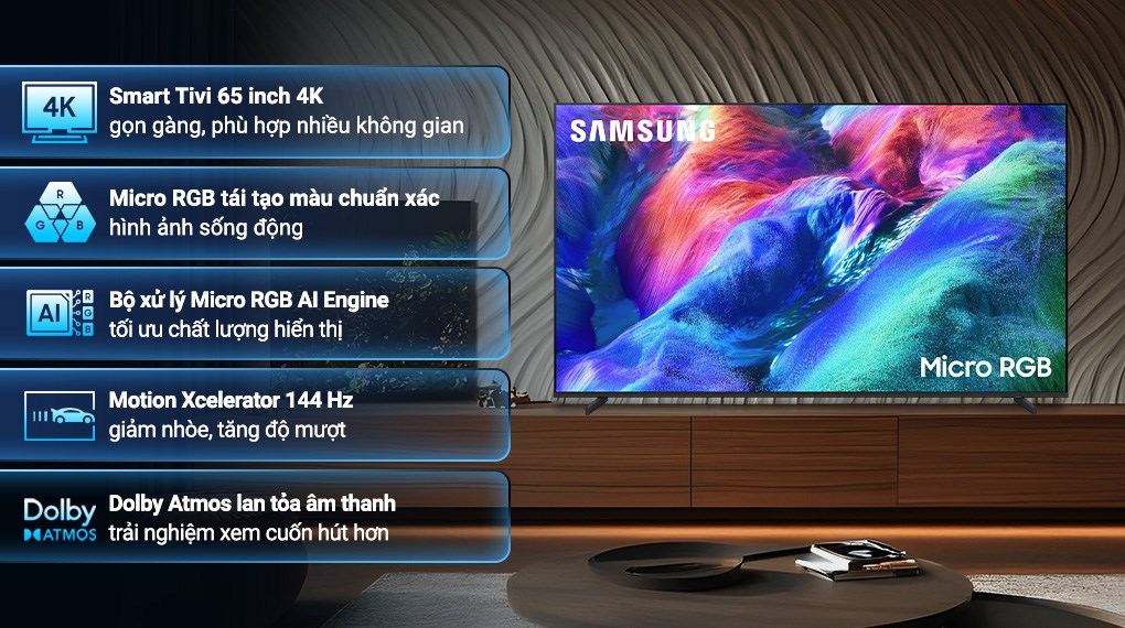 Công nghệ Micro RGB kiểm soát chính xác từng màu RGB Công nghệ Micro RGB kiểm soát chính xác từng màu RGB
