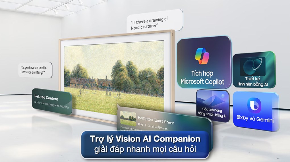 Smart Tivi Khung Tranh The Frame QLED Samsung AI 4K 75 inch QA75LS03HE