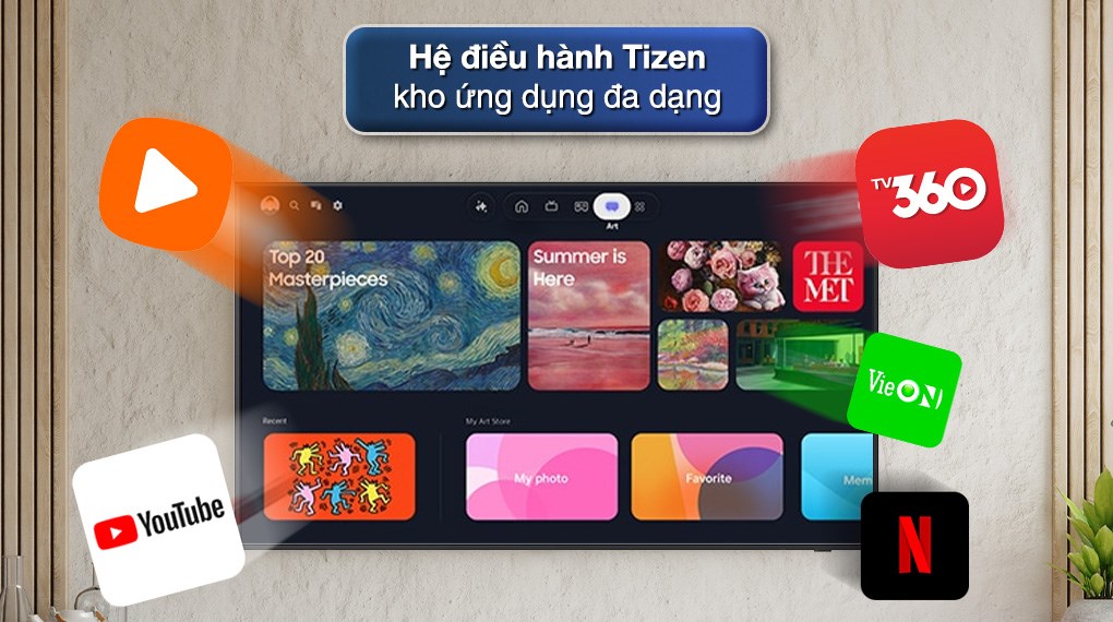 Smart Tivi Khung Tranh The Frame QLED Samsung AI 4K 75 inch QA75LS03HE