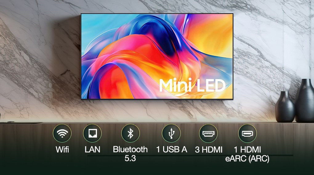 Smart Tivi Mini LED Samsung AI 4K 85 inch UA85M77HA