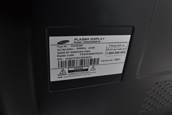 Plasma Samsung PS43E490 43 inches XGA Smart TV 3D 600 Hz