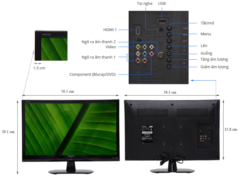 Tivi LED Sharp LC-24LE150M 24 inch