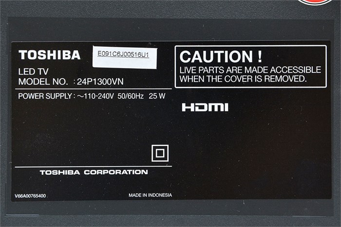 Tivi LED Toshiba 24P1300 24 inch Màu Đen