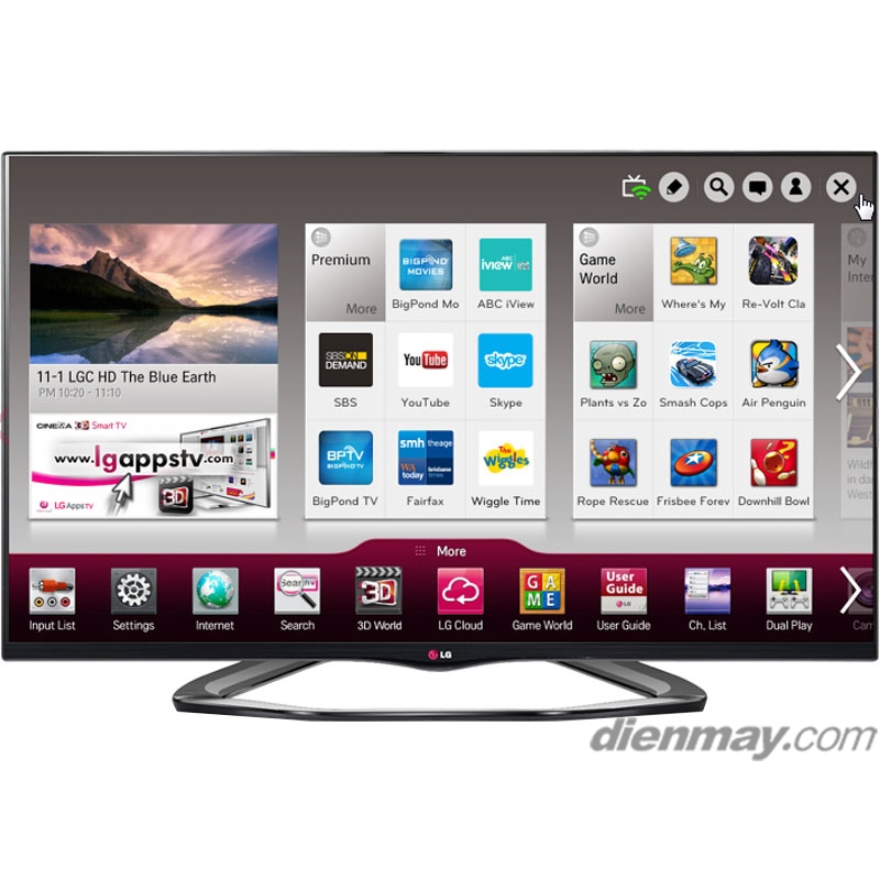 LED LG 42LA6620 42 inches Full HD Smart TV 3D Dynamic MCI 400 Hz