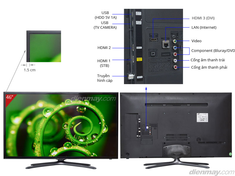 Smart Tivi LED Samsung UA46F5501 46 inch