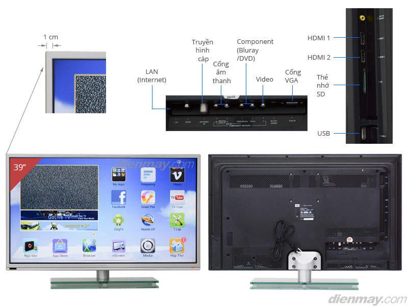 Smart Tivi LED TCL L39F3390 39 inch