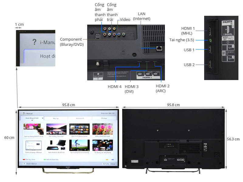 Internet Tivi Led Sony Kdl-42W700B 42 Inch - Giá Tốt, Có Trả Góp