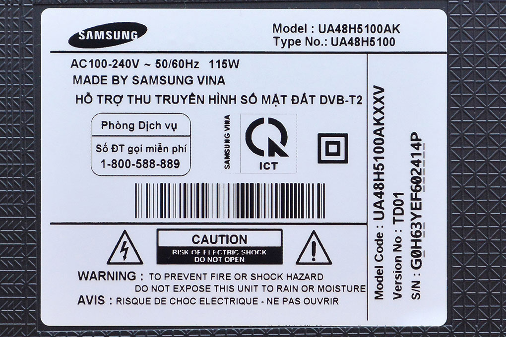 Tivi LED Samsung UA48H5100 48 inch Màu Đen