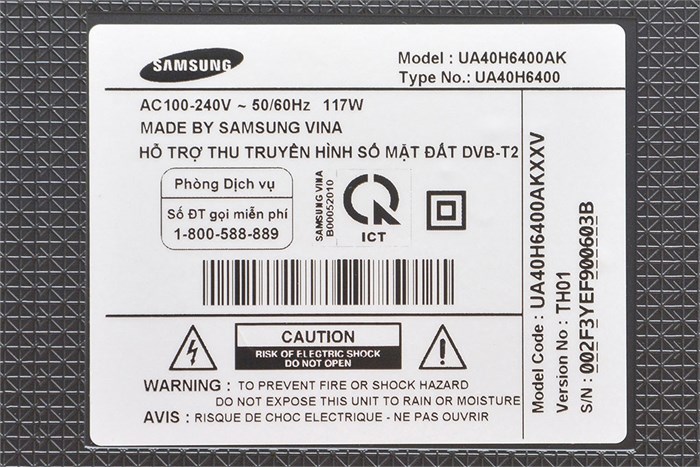 Smart Tivi 3D LED Samsung UA40H6400 40 inch