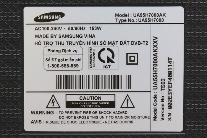 Smart Tivi 3D LED Samsung UA55H7000 55 inch Màu Bạc