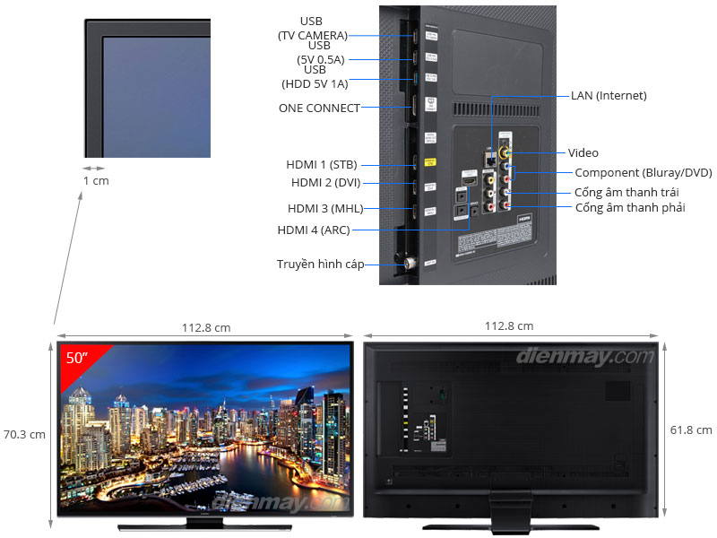 Smart Tivi LED Samsung UA50HU7000 50 inch