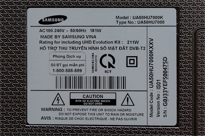 Smart Tivi LED Samsung UA50HU7000 50 inch Màu Đen