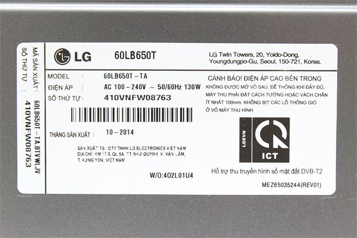 Smart Tivi 3D LED LG 60LB650T 60 inch Màu Xám