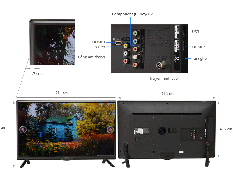 Tivi LED LG 32LB551D 32 inch