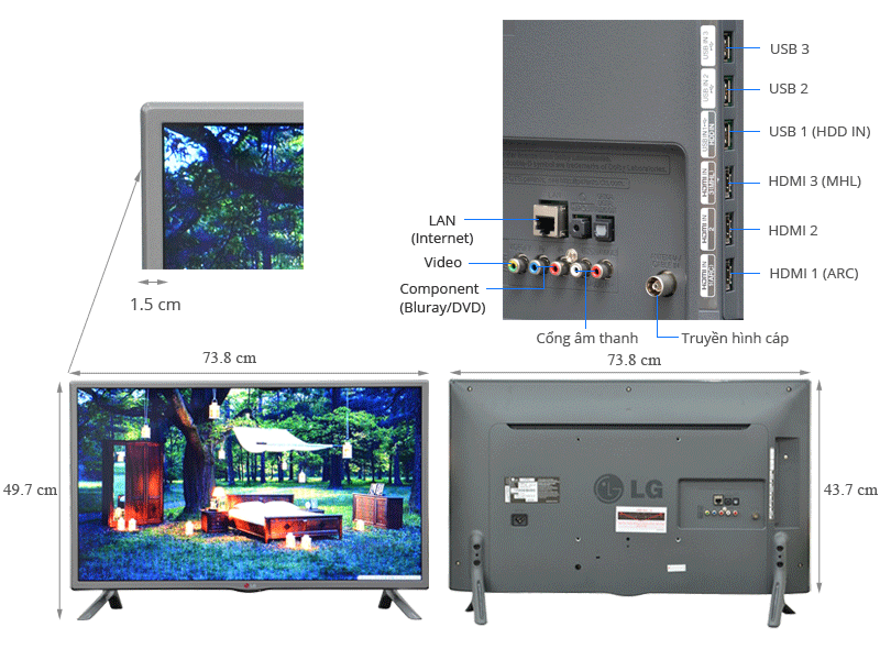Smart Tivi LED LG 32LB582D 32 inch