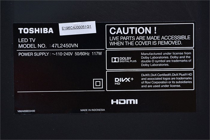 Tivi LED Toshiba 47L2450 47 inch Màu Đen
