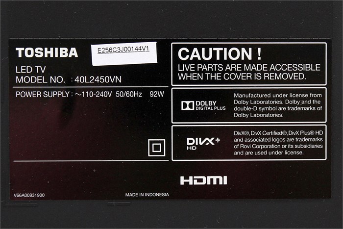 Tivi LED Toshiba 40L2450 40 inch Màu Đen