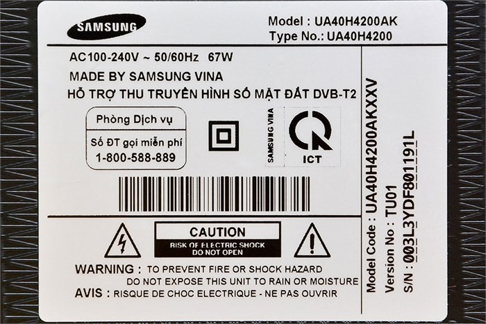 Tivi LED Samsung UA40H4200 40 inch Màu Đen