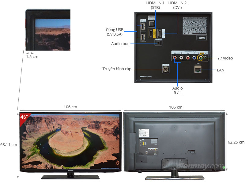 Internet Tivi LED Samsung UA46H5303 46 inch