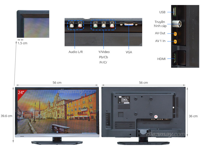 Tivi TCL 24 inch L24B2800