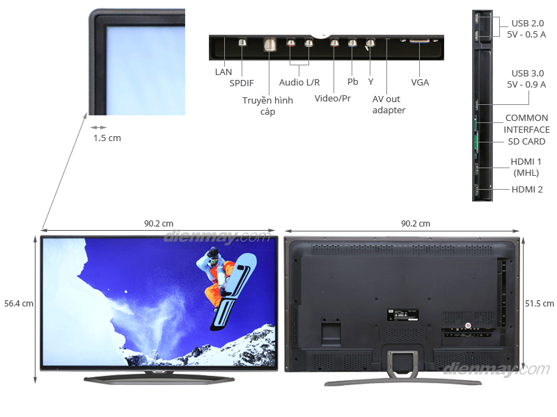 Smart Tivi 3D LED TCL L40E5700 40 inch