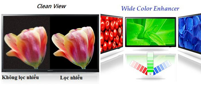 Công nghệ lọc nhiễu Clean View và chức năng Wide Color Enhancer