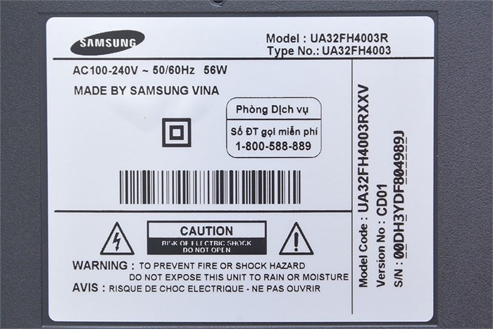 Tivi LED Samsung UA32FH4003 32 inch Màu Đen