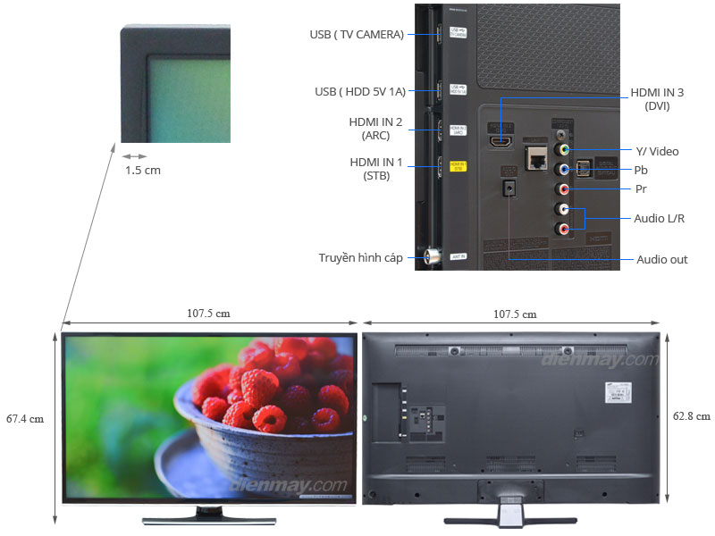 Smart Tivi LED Samsung UA48H5552 48 inch
