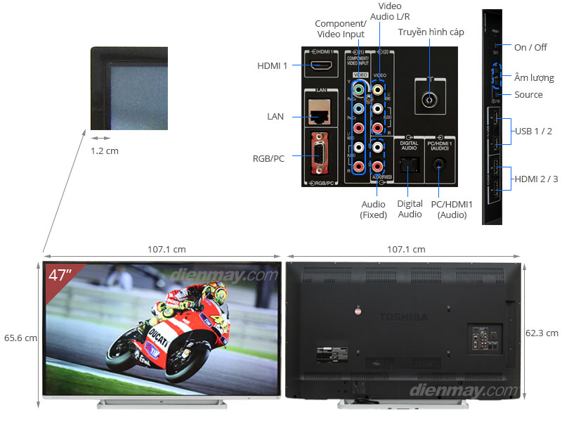 Smart Tivi LED Toshiba 47L5450 47 inch
