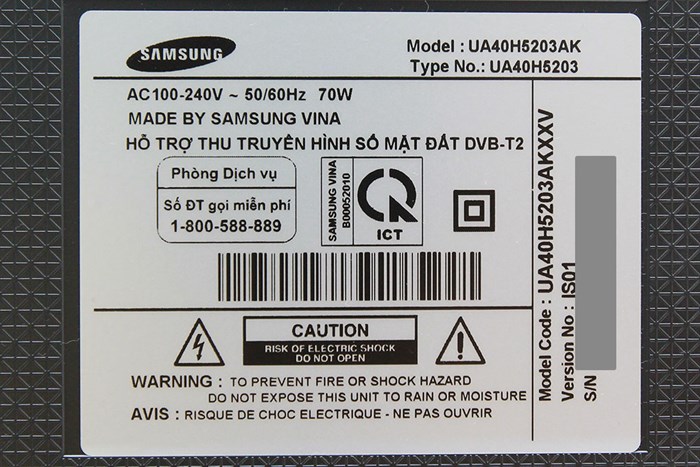 Internet Tivi LED Samsung UA40H5203 40 inch Màu Đen