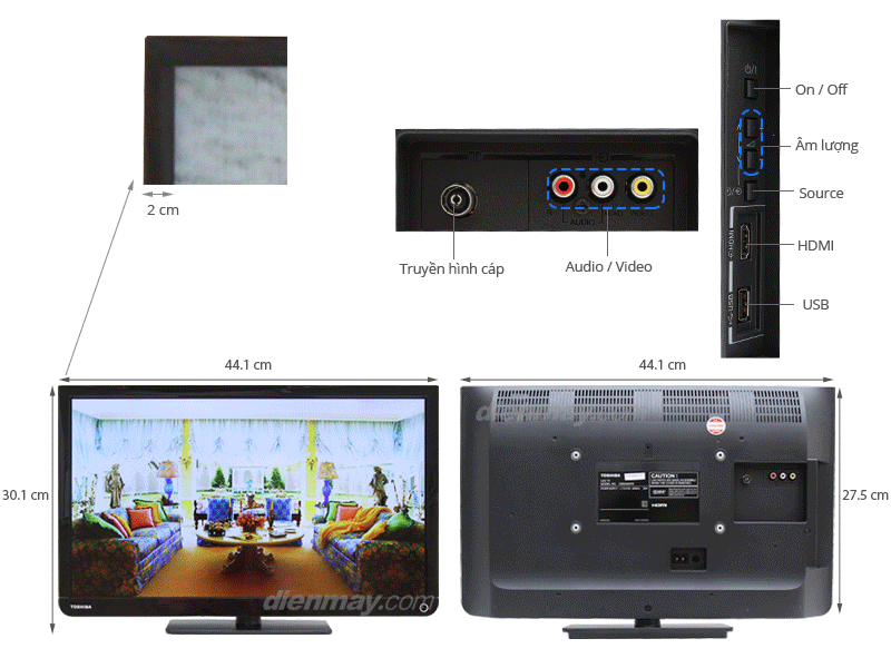 Tivi LED Toshiba 23S2400 23 inch