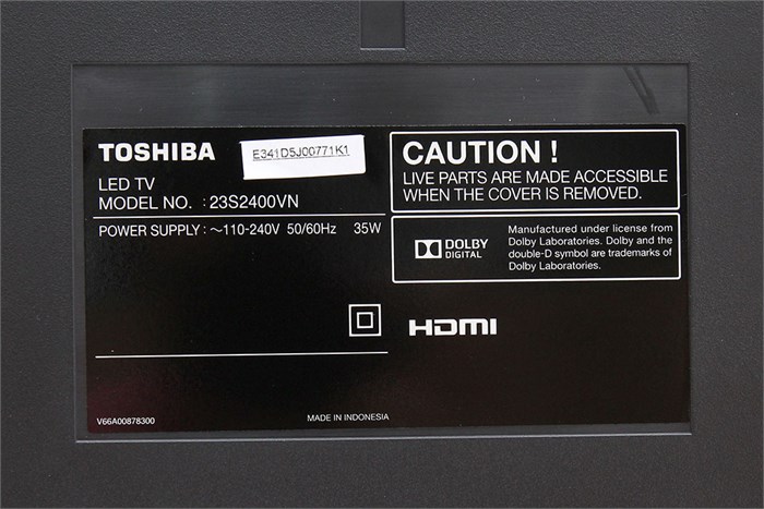 Tivi LED Toshiba 23S2400 23 inch Màu Đen