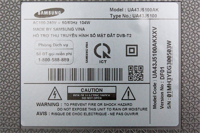 Tivi Samsung 43 inch UA43J5100 Màu Đen