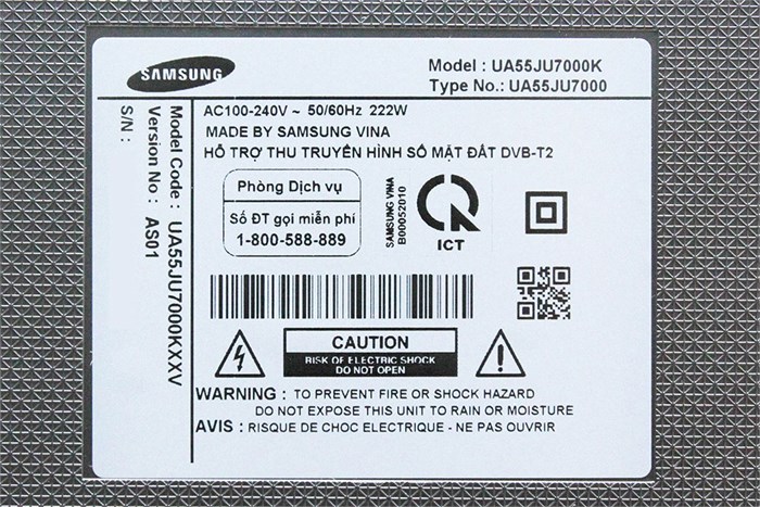 Smart Tivi LED Samsung UA55JU7000 55 inch Màu Đen