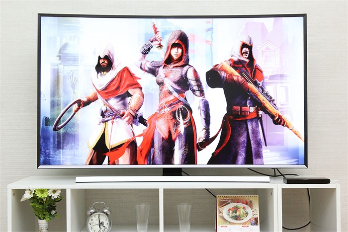 Smart Tivi Curved Samsung UA55JU7500 55 inch Màu Đen