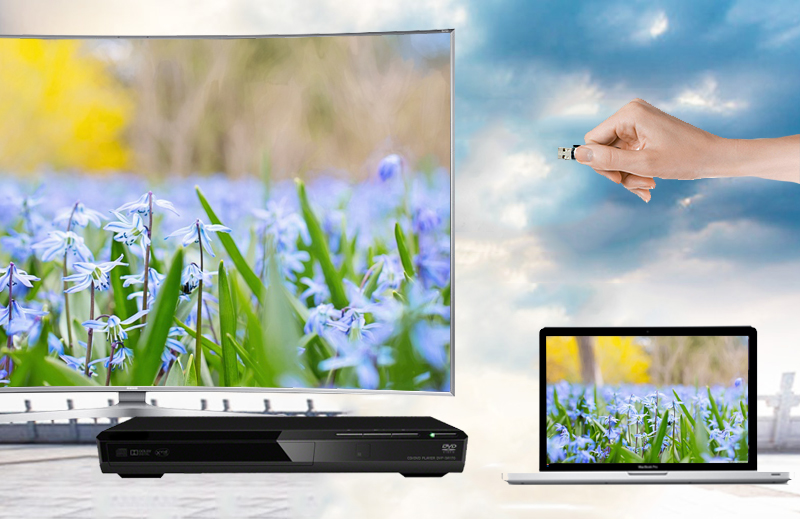 Smart Tivi Curved Samsung UA65JS9500 65 inch - Mở rộng phạm vi giải trí khi tivi có thể kết nối dễ dàng với laptop, đầu DVD, USB,…