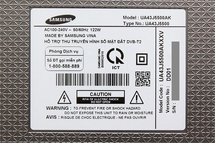 Smart Tivi Samsung 43 inch UA43J5500 Màu Đen