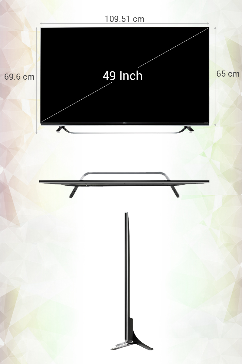 Smart Tivi LG 49 inch 49UF850T - Kích thước tivi