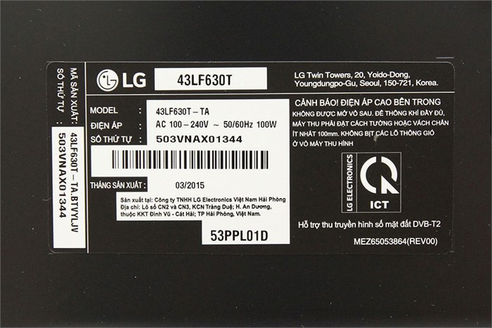 Smart Tivi LG 43 inch 43LF630T Màu Đen