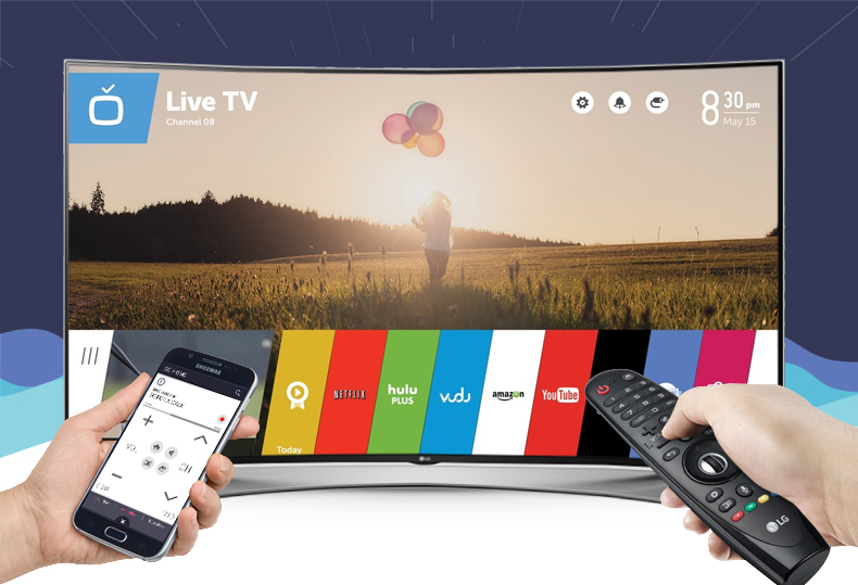Smart Tivi cong LG 55 inch 55UG870T - Điều khiển tivi bằng điện thoại, remote thông minh hay chuột, bàn phím