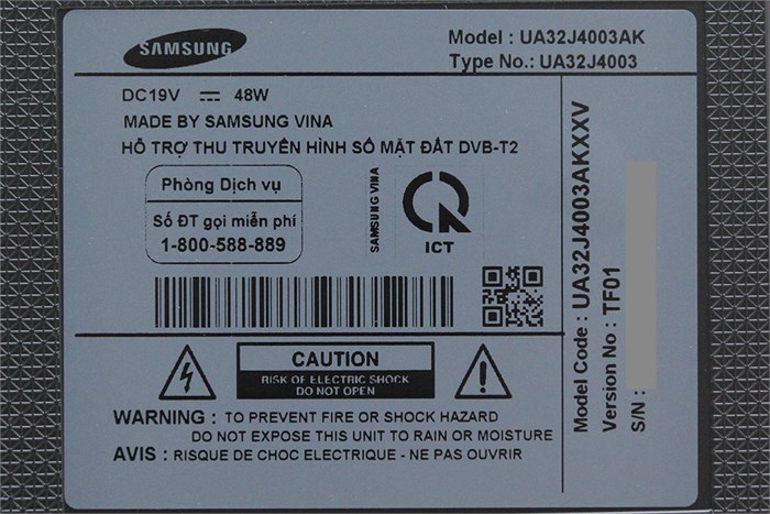 Tivi Samsung 32 inch UA32J4003 Màu Đen